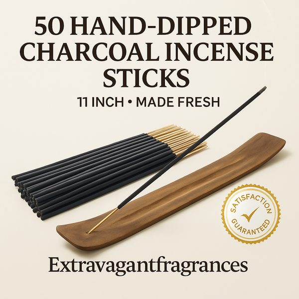 50 Hand Dipped Charcoal Incense Sticks