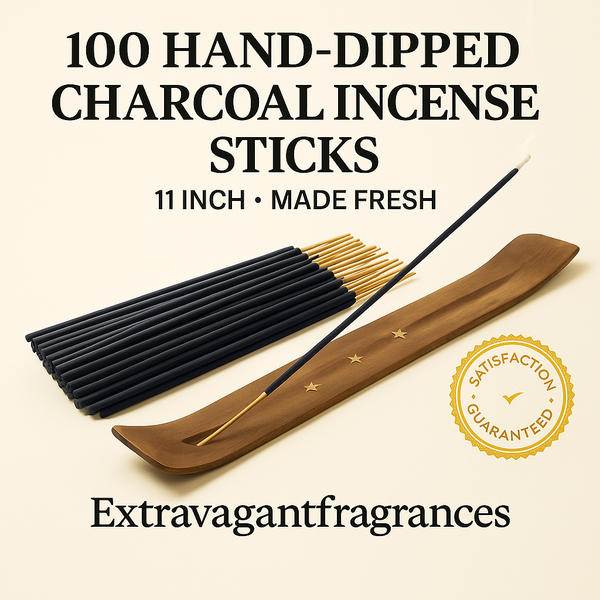 100 Hand Dipped Charcoal Incense Sticks